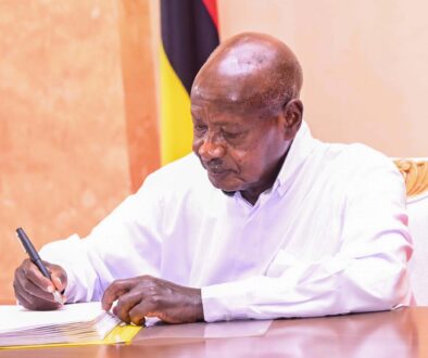 President Museveni signs the Sugar cane bill
