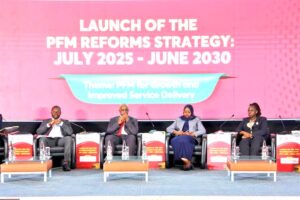 Representatives from different finance agencies at the launch of the strategy
