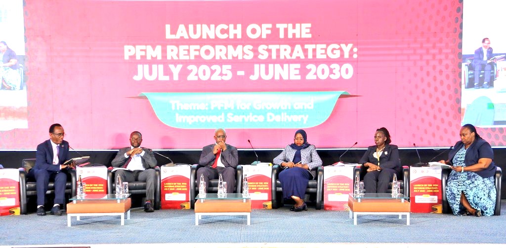 Representatives from different finance agencies at the launch of the strategy