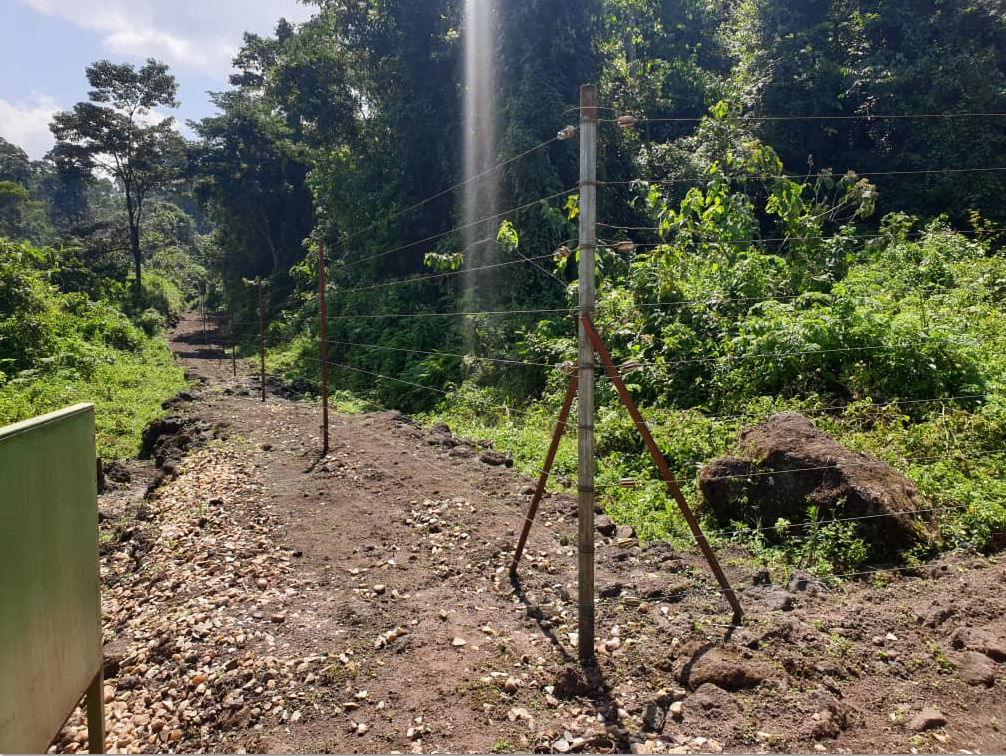 Electric fence around Murchison National Park Nwoya district