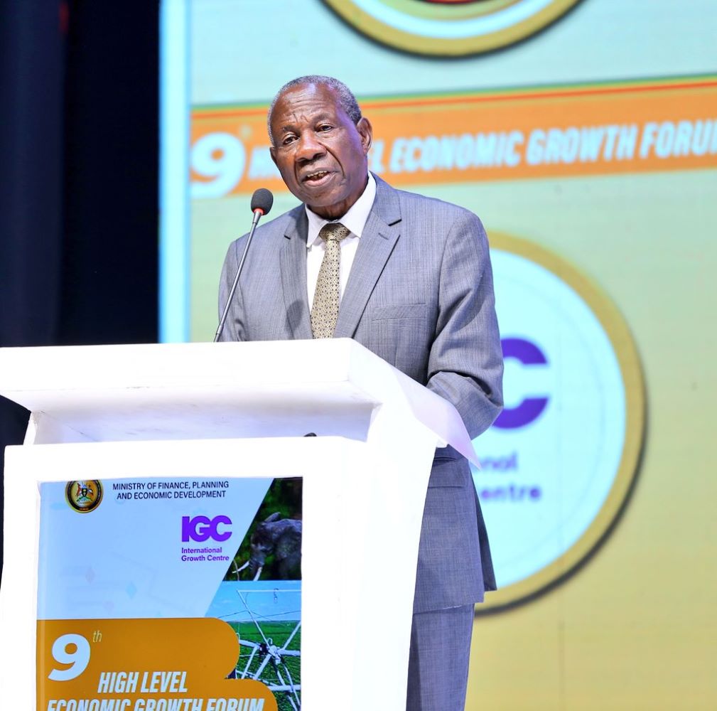 Hon. Matia Kasaija during the opening of the 9th Economic forum at Serena, Kampala Hon. Matia Kasaija during the opening of the 9th Economic forum at Serena, Kampala