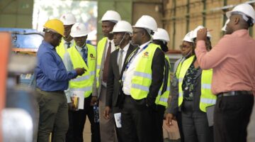 PPDA Team on visit to Roofings Group, Lubowa