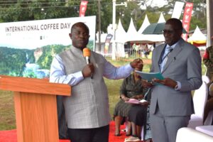 Minister Kyakulagila Bwino during the World coffee day celebration in Jinja.jpg NEW